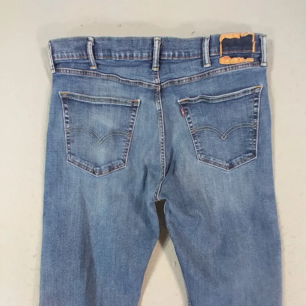 Levi's 502 jeans men's 38 x 30 slim straight blue stretch denim pants
